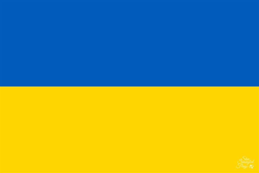 [ai] The flag of Ukraine, featuring a horizontal bicolor design with a blue top half and a yellow bottom half.